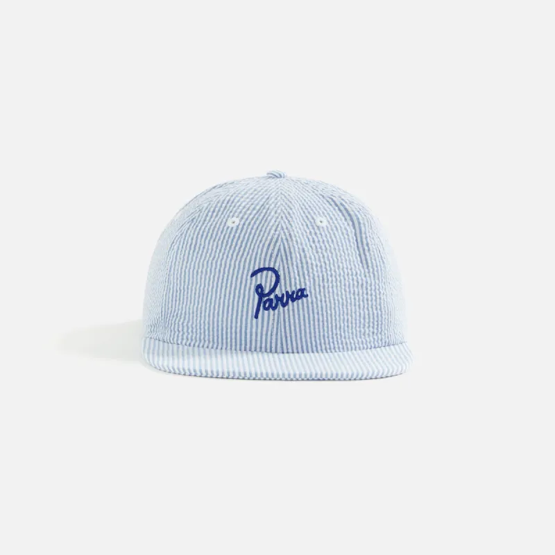 by Parra Classic Logo 6 Panel Hat - White / Blue sold by Kith