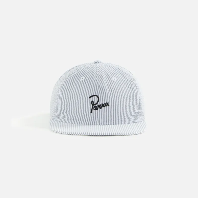by Parra Classic Logo 6 Panel Hat - White / Grey sold by Kith