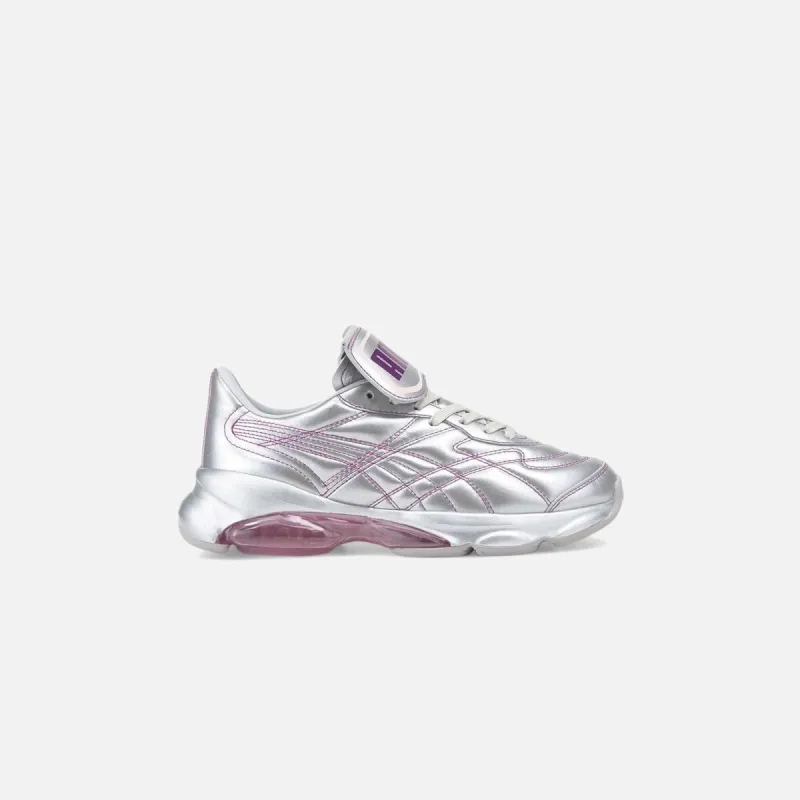 Puma x Dua Lipa WMNS Cell King - Puma Silver / Byzantium / Pink Lady sold by Kith