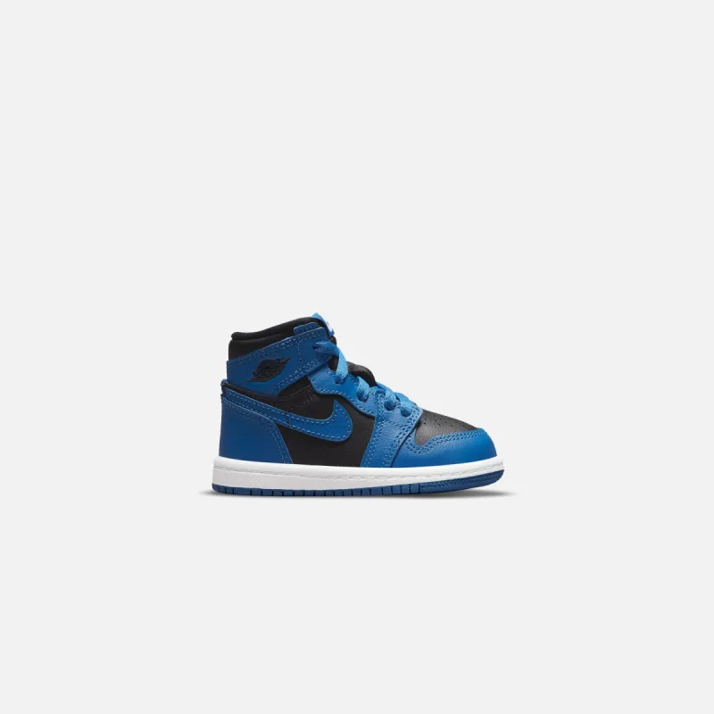 Nike TD Air Jordan 1 Retro High OG - Dark Marina Blue / Black / White sold by Kith