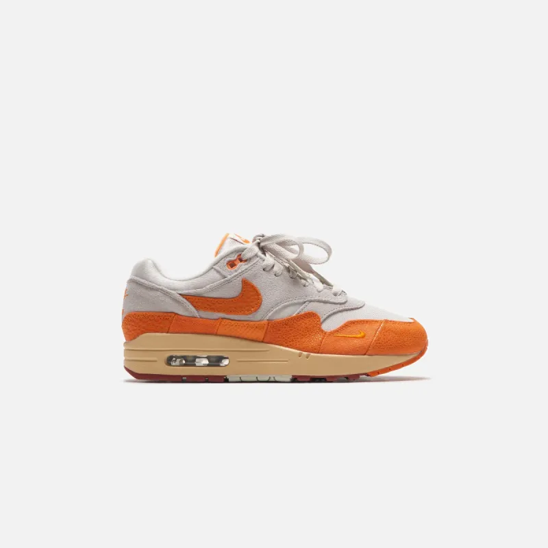 Nike Wmns Air Max 1 - Light Bone/Magma Orange /Neutral Grey sold by Kith