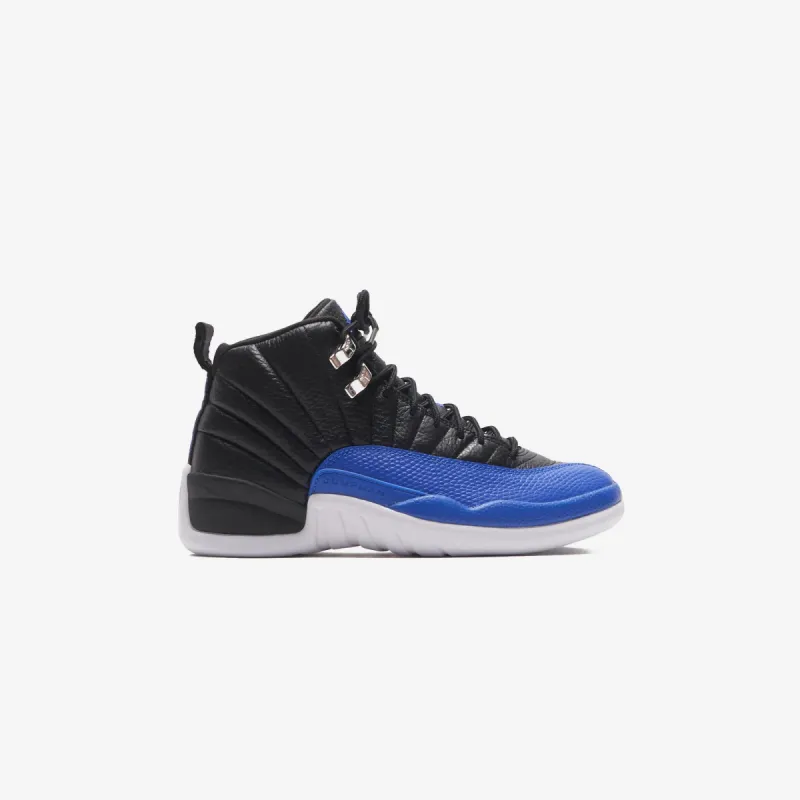 Nike WMNS Air Jordan 12 Retro - Black / Hyper Royal / Metallic Silver sold by Kith