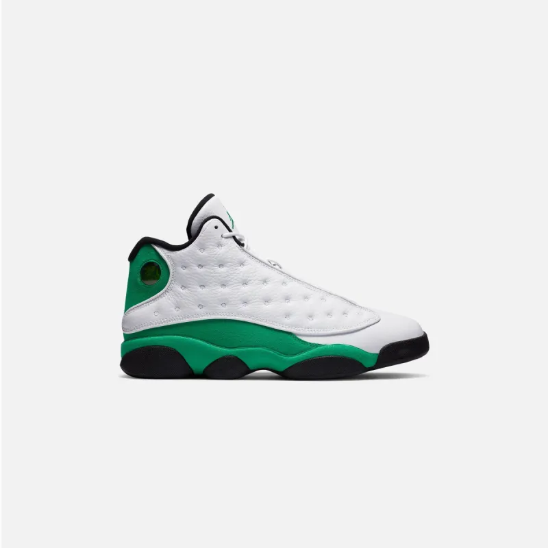 Nike Air Jordan 13 Retro - White / Lucky Green / Black sold by Kith