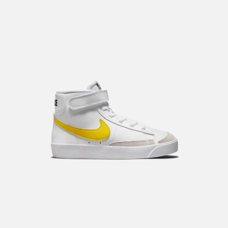 Nike Blazer Mid 77 - White / Pecan / Vivid Sulphur sold by Kith