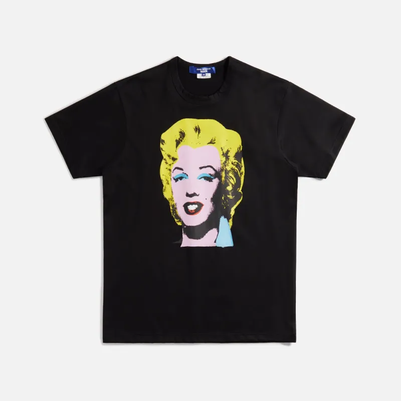Junya Watanabe Man Warhol Marilyn Print Tee - Black sold by Kith
