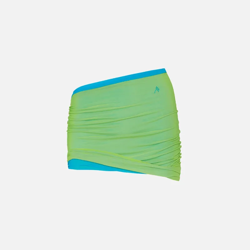 The Attico Mini Gonna - Turquoise and Pistachio sold by Kith