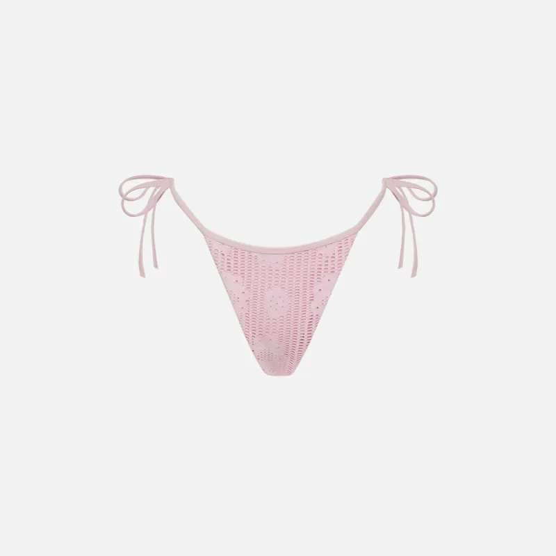 Frankies Bikinis x Pamela Anderson Venice Floral Jacquard Bottom - Pink Dream sold by Kith