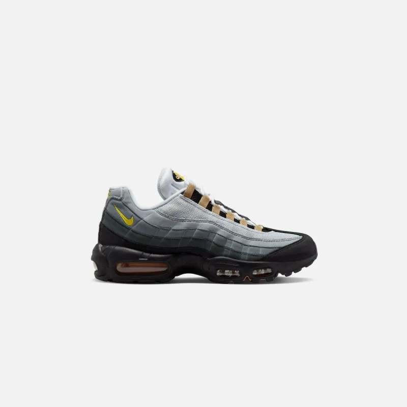 Nike Air Max 95 Icons - White / Wolf Grey / Cool Grey / Yellow Strike sold by Kith