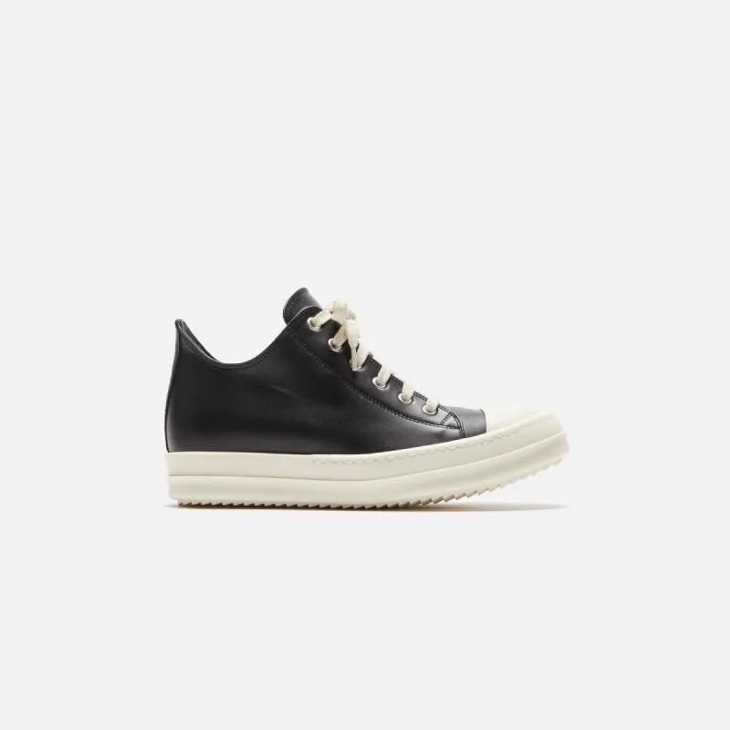 Rick Owens WMNS Scarpe in Pelle Low Sneakers - Black / Milk sold by Kith