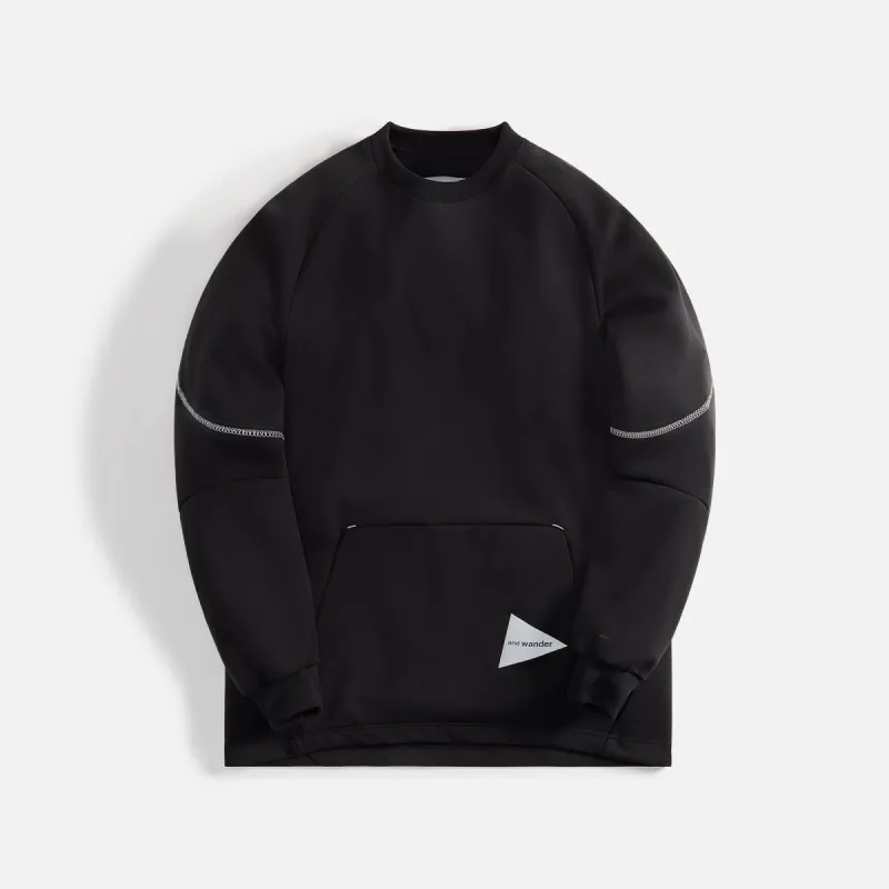 and wander Polartec Power Air Pullover - Black sold by Kith