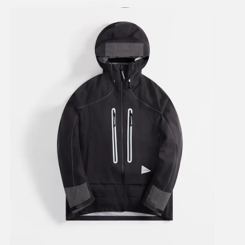 and wander Pertex Shield Rain Jacket - Black sold by Kith
