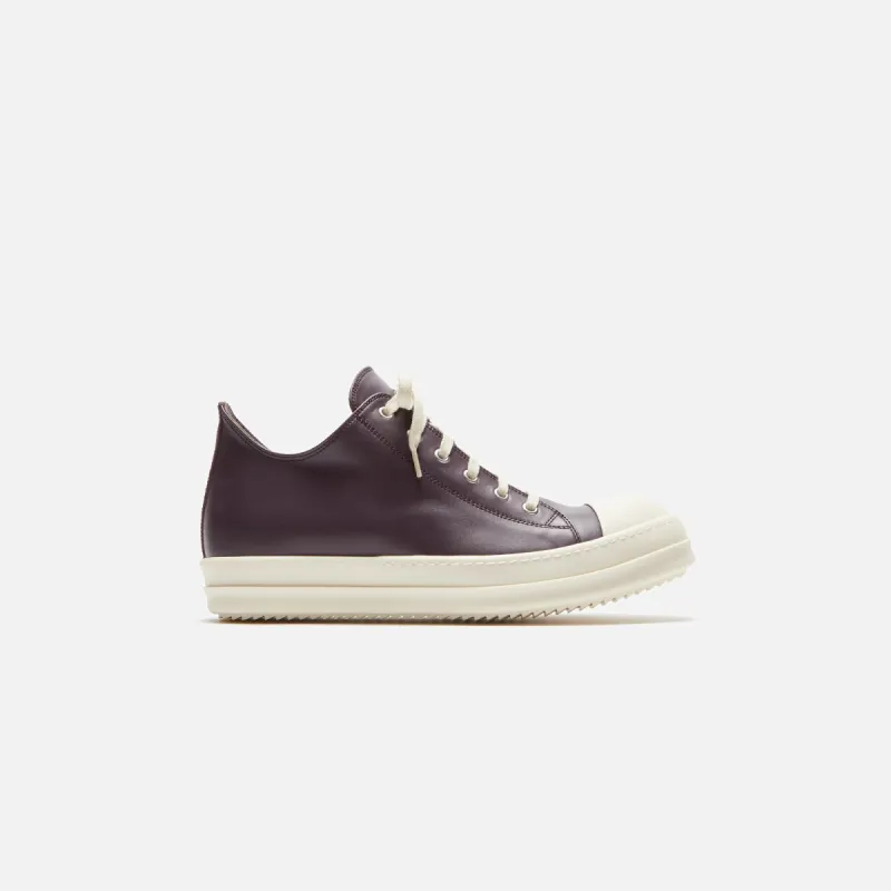 Rick Owens Scarpe in Pelle Low Sneakers - Amethyst / Milk sold by Kith