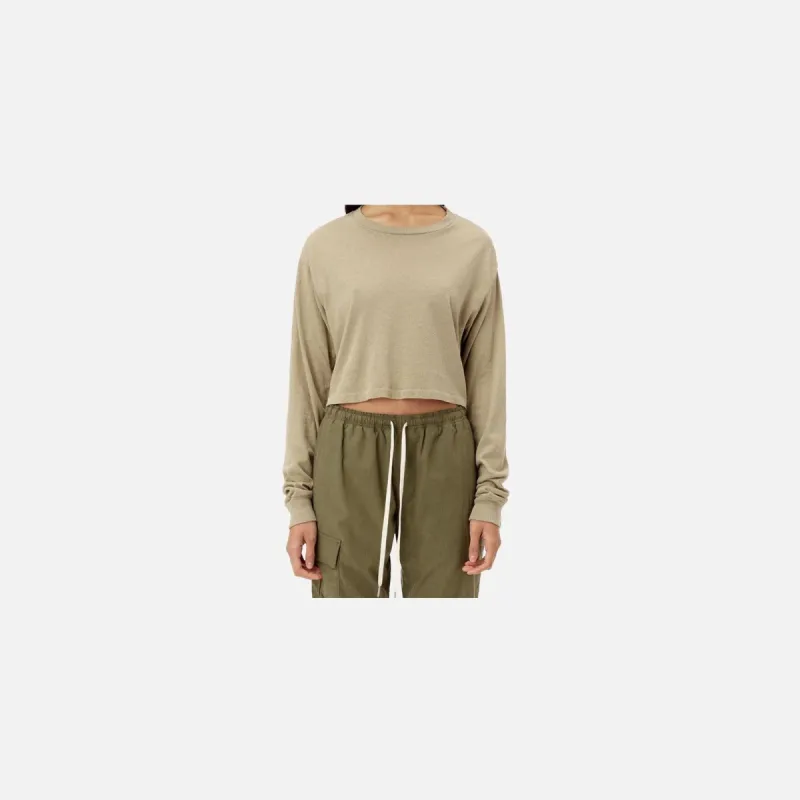 John Elliott Jersey L/S Cropped Tee - Sand sold by Kith