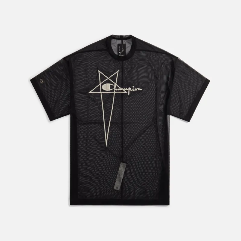 Rick Owens x Champion Tommy Tee - Black made by Rick Owens