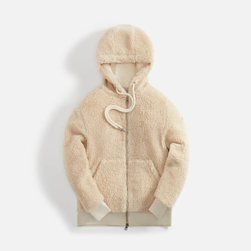 Moncler Zip-up Cardigan - Beige sold by Kith