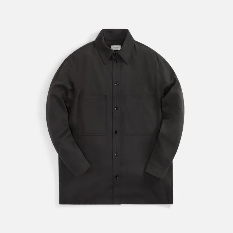Lemaire Straight Collar Shirt - Ash Black sold by Kith