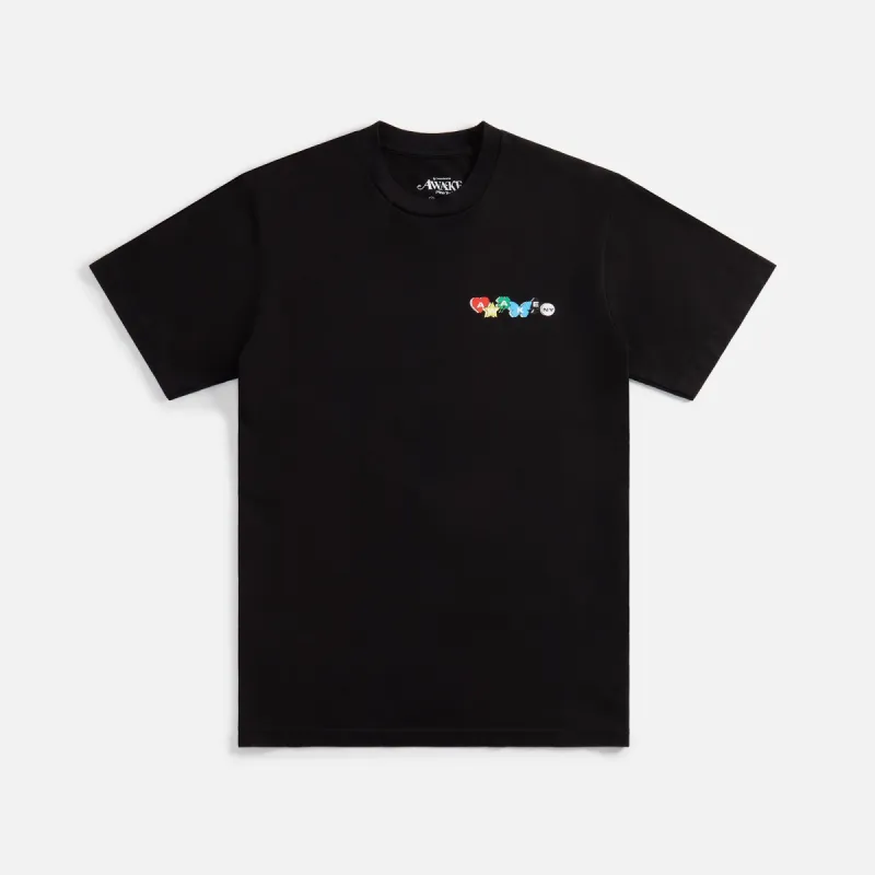 Awake NY Printed Charm Logo Tee - Black sold by Kith
