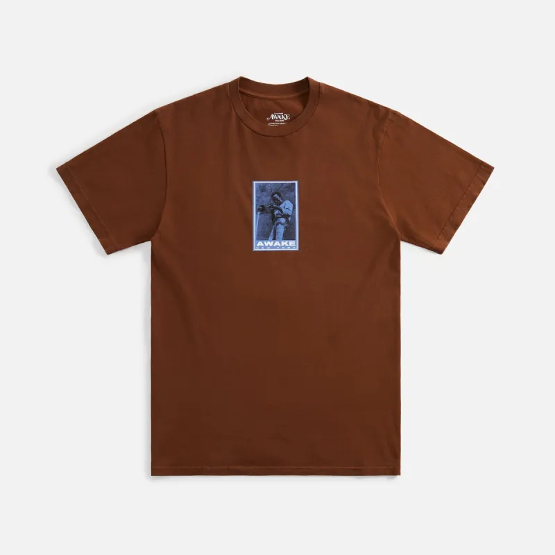 Awake NY Miles Davis Printed Tee - Brown sold by Kith