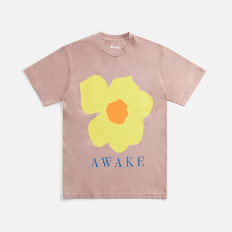 Awake NY Floral Printed Tee - Brown sold by Kith