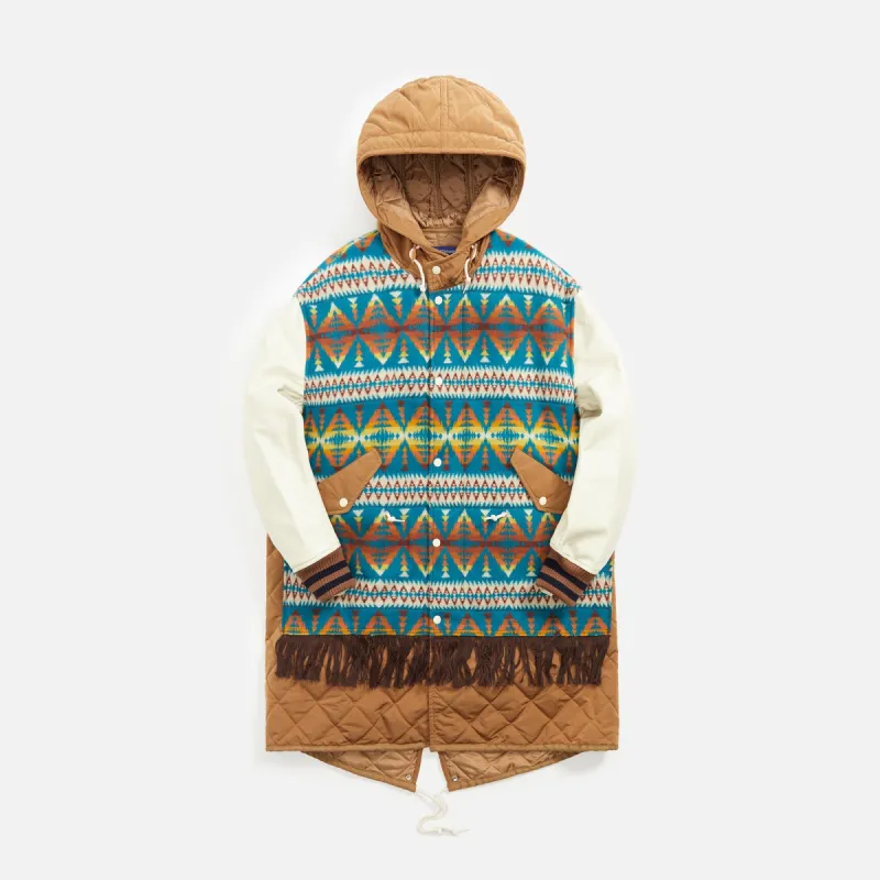 Junya Watanabe Man x Pendleton Wool Jacquard Quilted Jacket - Multicolor sold by Kith
