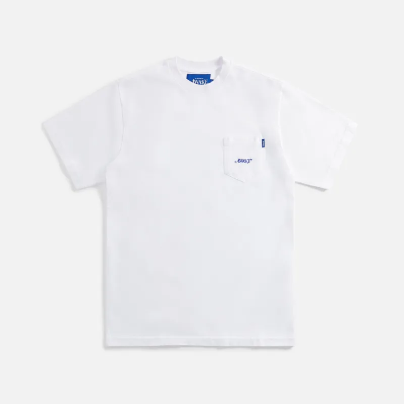 Awake NY Classic Embroidered Logo Pocket Tee - White sold by Kith