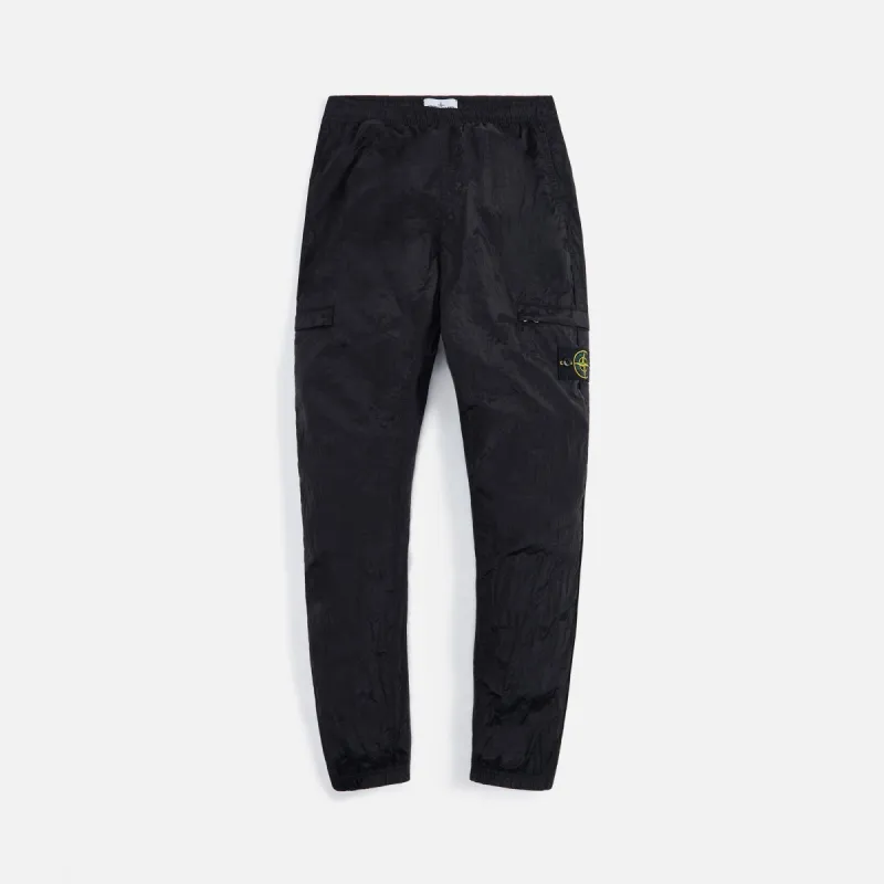 Stone Island Nylon Metal in Econyl Regenerated Nylon Garment Dyed Cargo Pant - Black sold by Kith