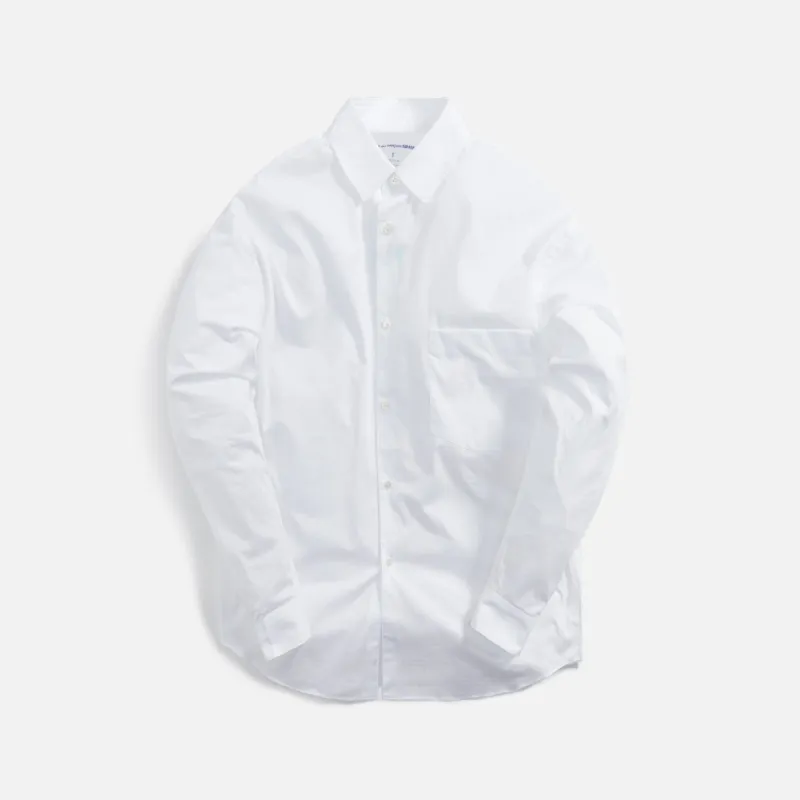 Comme des Garçons Shirt Cotton Poplin Plain L/S Shirt - White sold by Kith