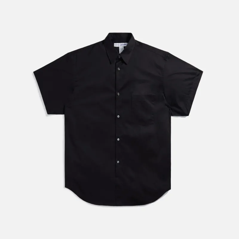Comme des Garçons Shirt Cotton Poplin Plain Shirt - Black sold by Kith