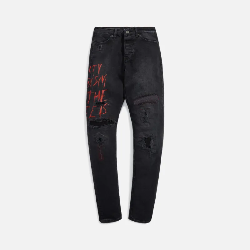 Ksubi Van Winkle Redback Trashed - Black sold by Kith
