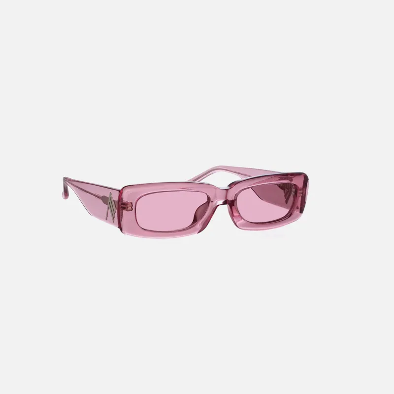 The Attico Mini Marfa Frames - Powder Pink with Pink Lens sold by Kith