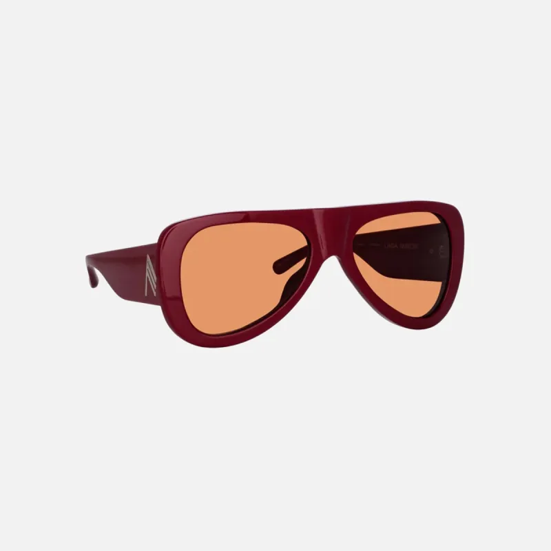 The Attico Edie Frames - Bordeaux with Bordeaux Lens sold by Kith