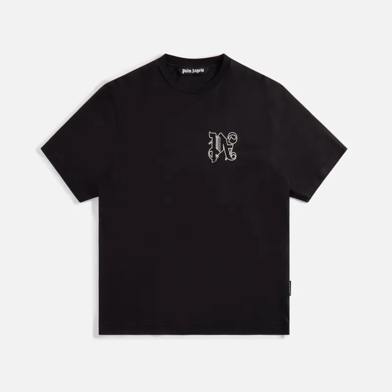 Palm Angels Monogram Regular Tee - Black / Off White sold by Kith