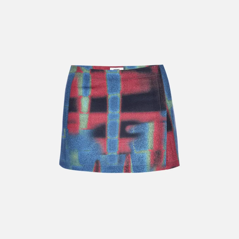 Miaou Micro Mini Skirt - Rust sold by Kith