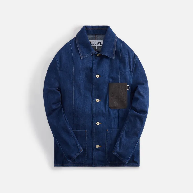 Loewe Anagram Workwear Jacket - Navy Blue sold by Kith