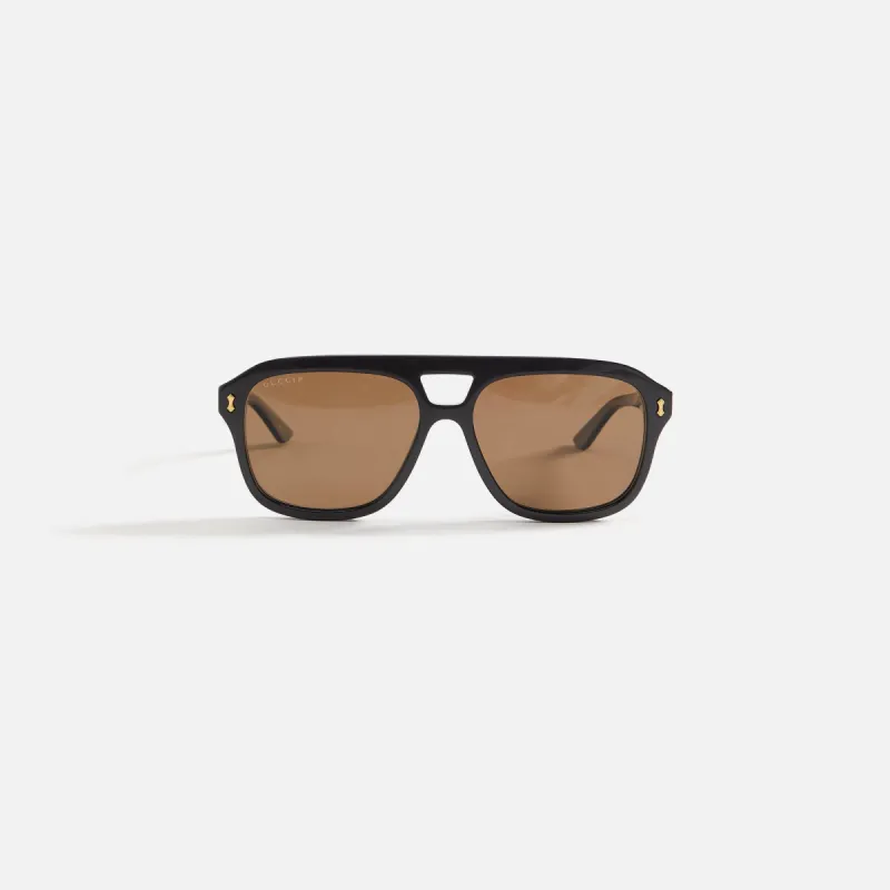 Gucci GG 1263S Sunglasses - Black / Brown sold by Kith