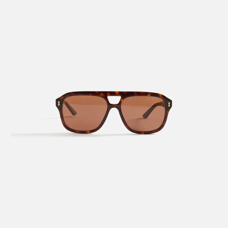 Gucci 006 Sunglasses - Havana / Brown sold by Kith