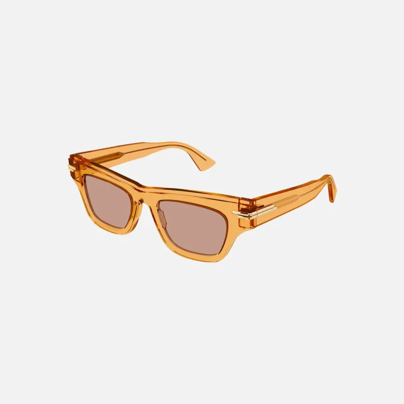 Bottega Veneta Acetate Square Frame - Transparent Orange made by Bottega Veneta