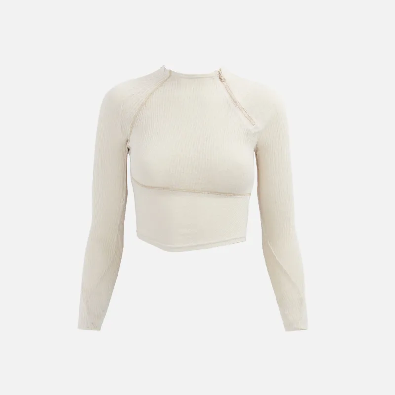 Hyein Seo Helix Long Sleeve Top - Ivory made by Kith