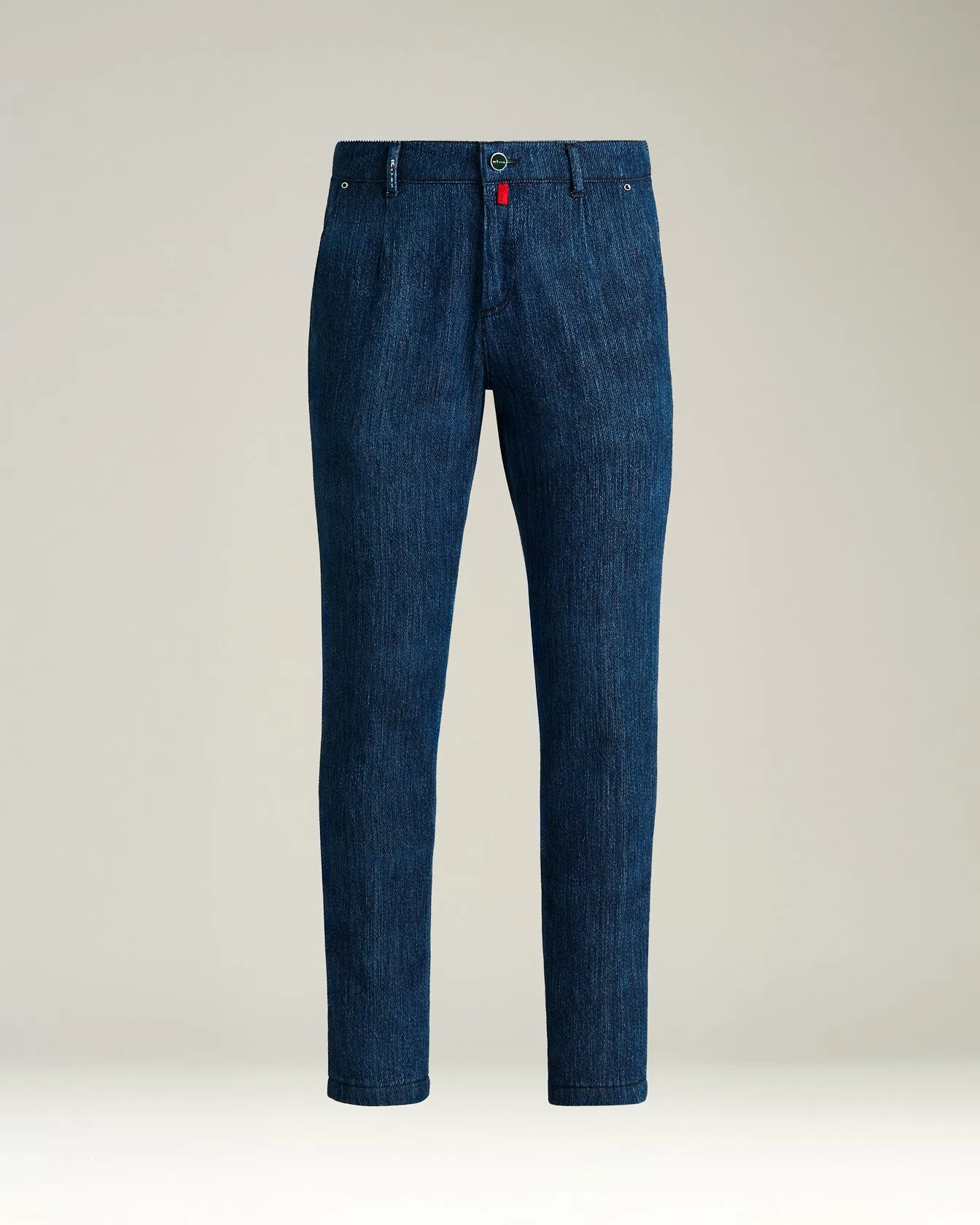 DENIM TROUSERS IN STRETCH COTTON sold by Kiton