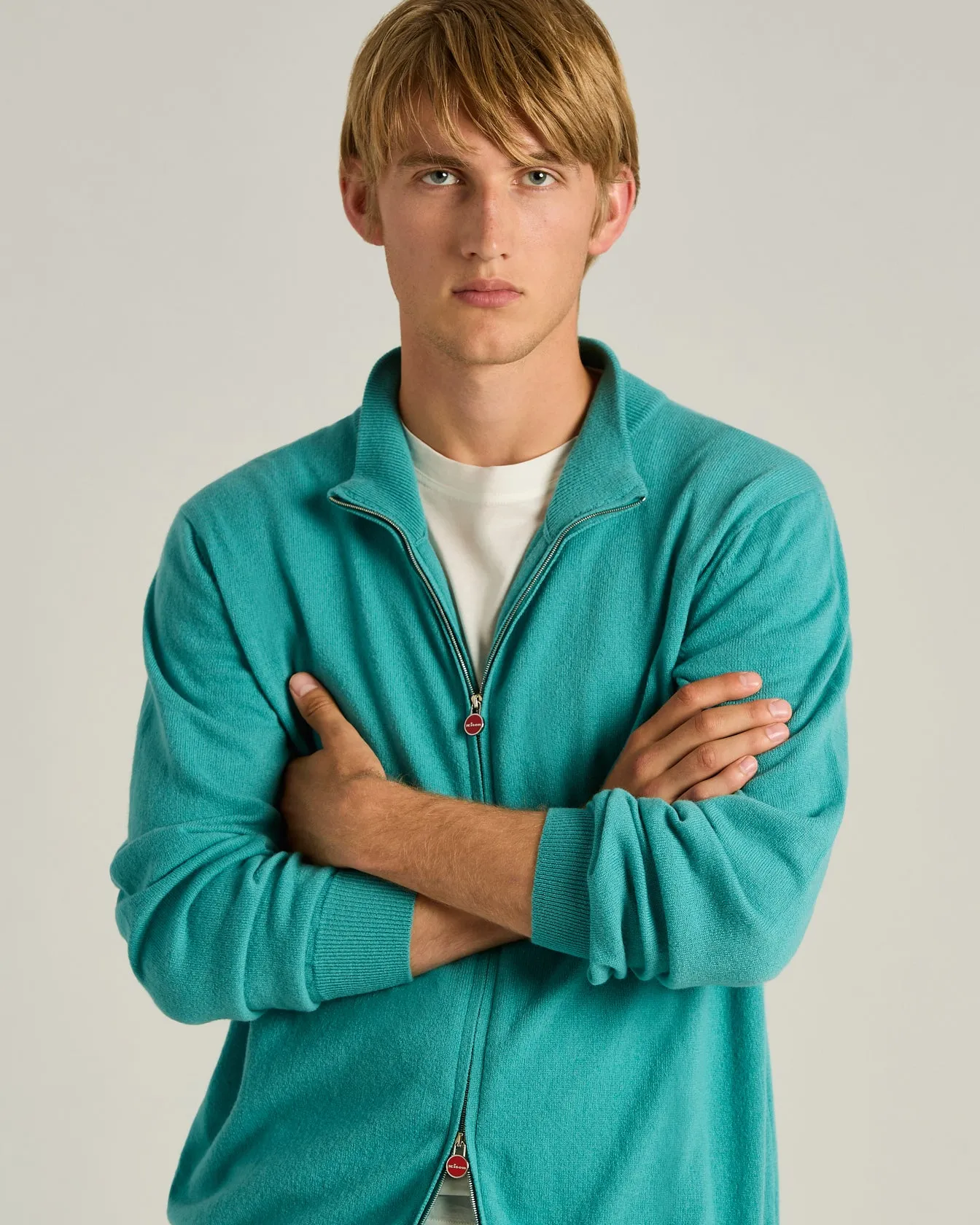 PURE CASHMERE SWEATER WITH ZIP sold by Kiton product image thumbnail 4