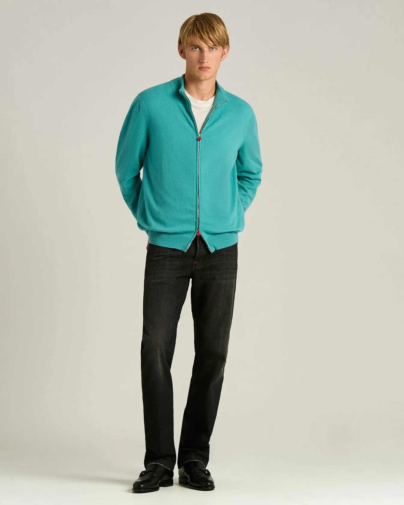 PURE CASHMERE SWEATER WITH ZIP sold by Kiton product image thumbnail 5