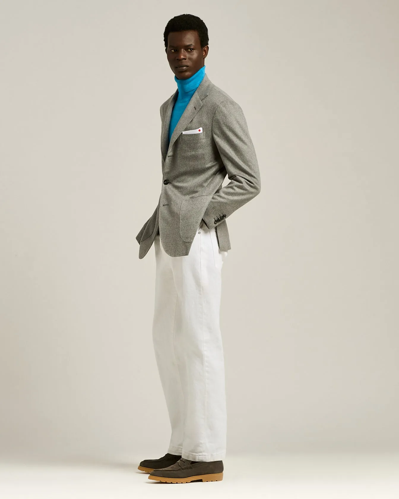 LOAFER IN SUEDE CALFSKIN BROWN sold by Kiton product image thumbnail 5