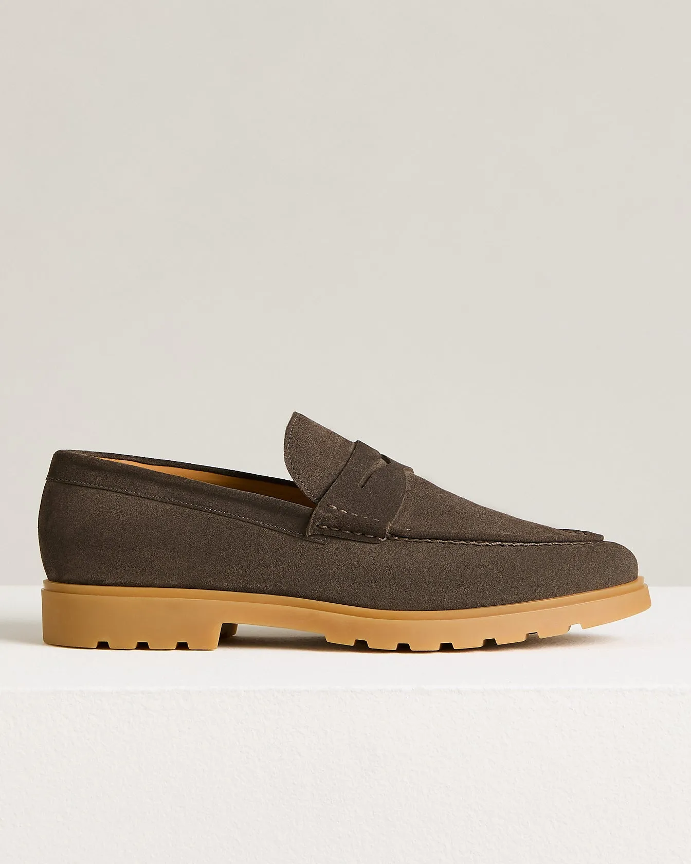 LOAFER IN SUEDE CALFSKIN BROWN sold by Kiton