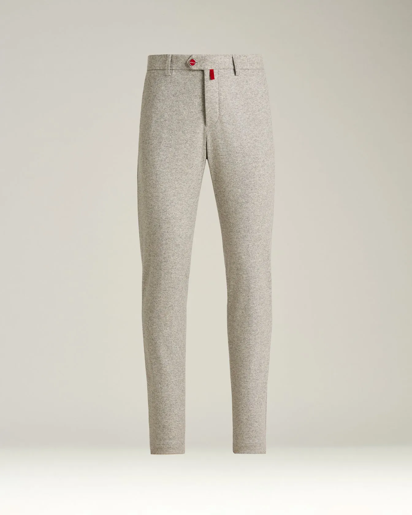 TROUSERS IN VIRGIN WOOL AND CASHMERE GREY MELANGE sold by Kiton