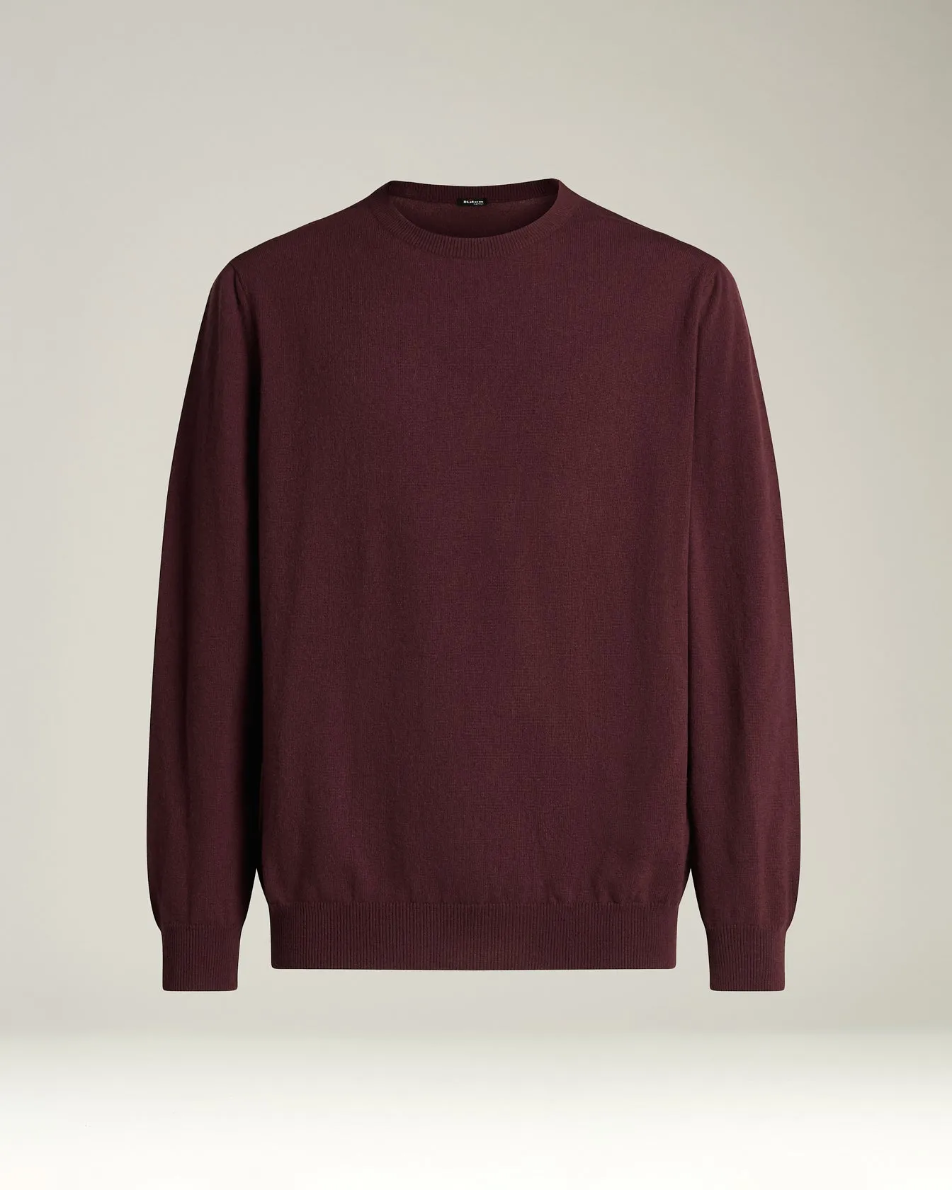 CREW NECK SWEATER IN PURE CASHMERE BURGUNDY sold by Kiton
