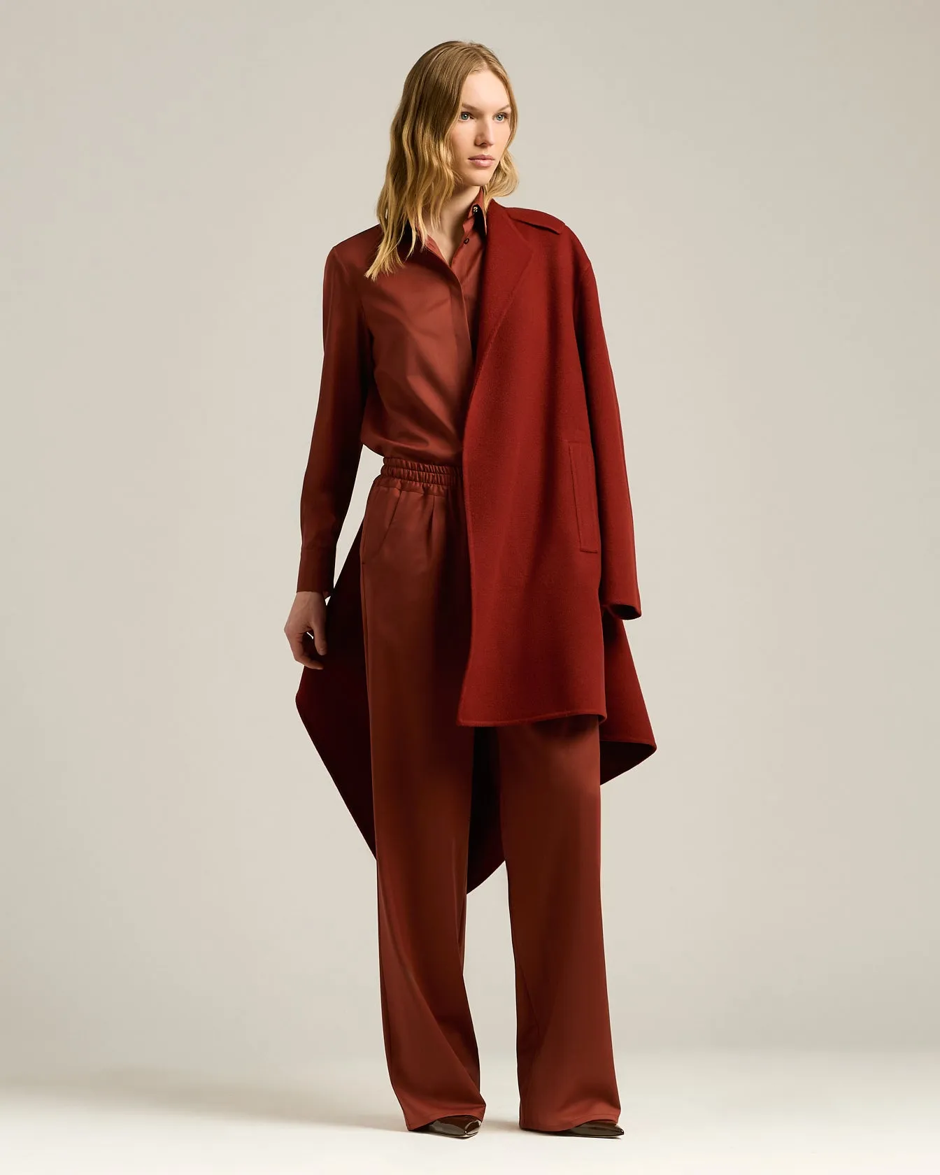 TERRACOTTA WOOL BLOUSE sold by Kiton product image thumbnail 5