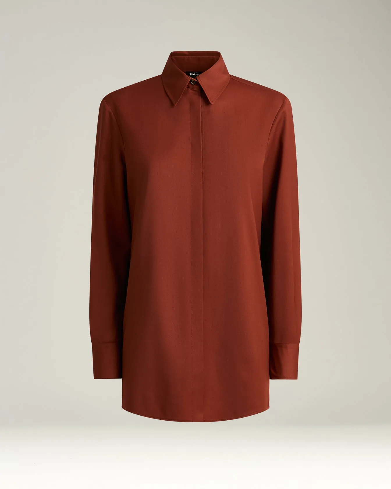 TERRACOTTA WOOL BLOUSE sold by Kiton