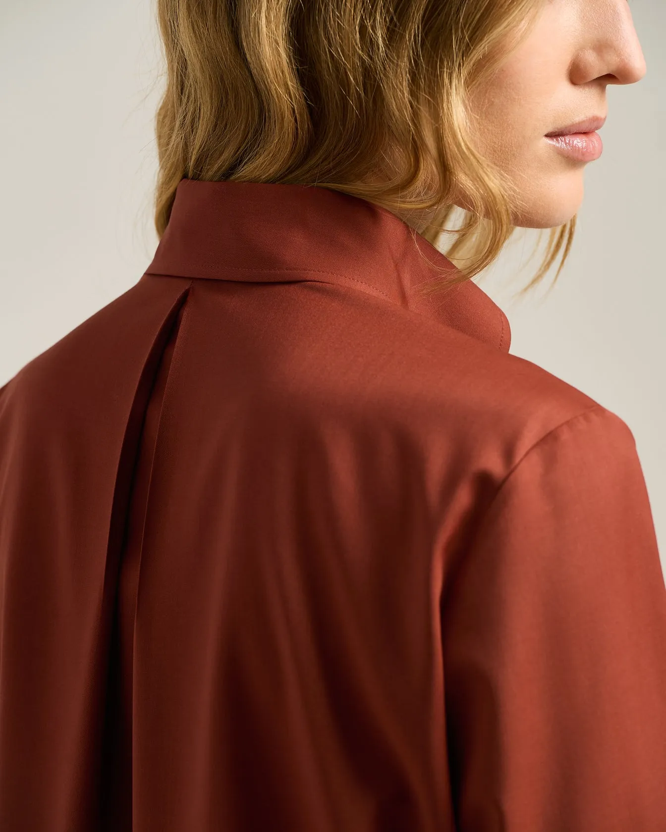 TERRACOTTA WOOL BLOUSE sold by Kiton product image thumbnail 4