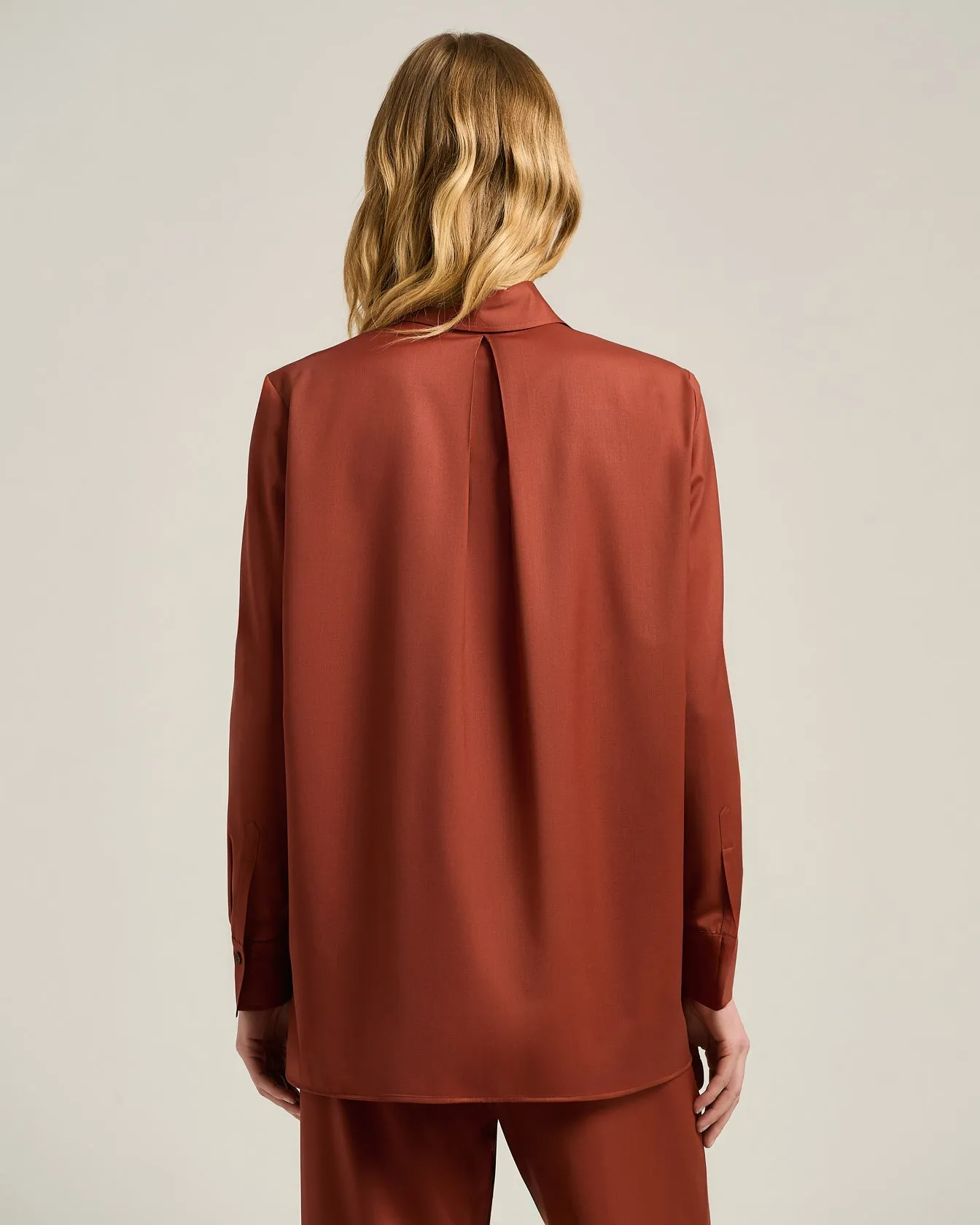 TERRACOTTA WOOL BLOUSE sold by Kiton product image thumbnail 3