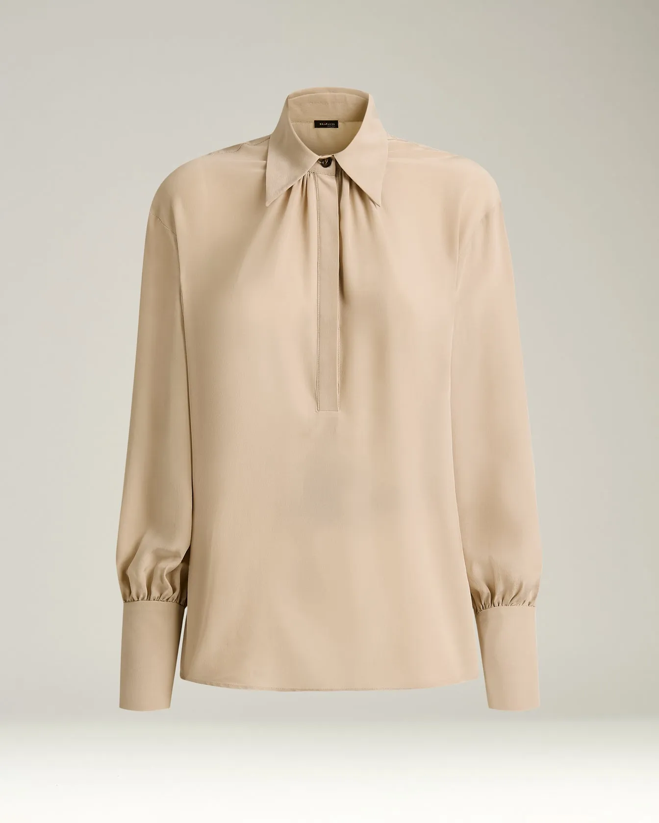 ELEGANT CREAM WHITE SILK BLOUSE sold by Kiton